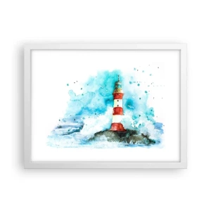 Affisch i vit ram - Elementens enhet - 40x30 cm