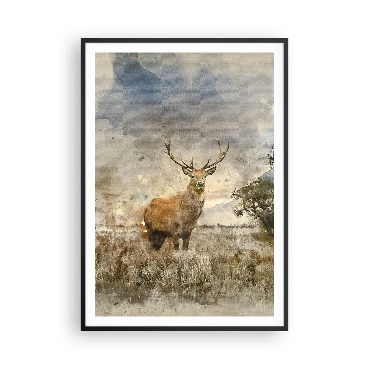 Affisch i svart ram - Värdighet - styrka - dignitet - 70x100 cm