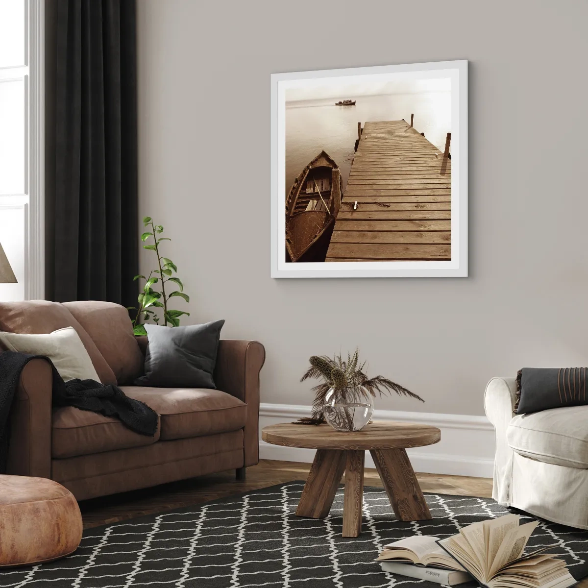 Affisch i vit ram - Stora lugnet - 30x30 cm