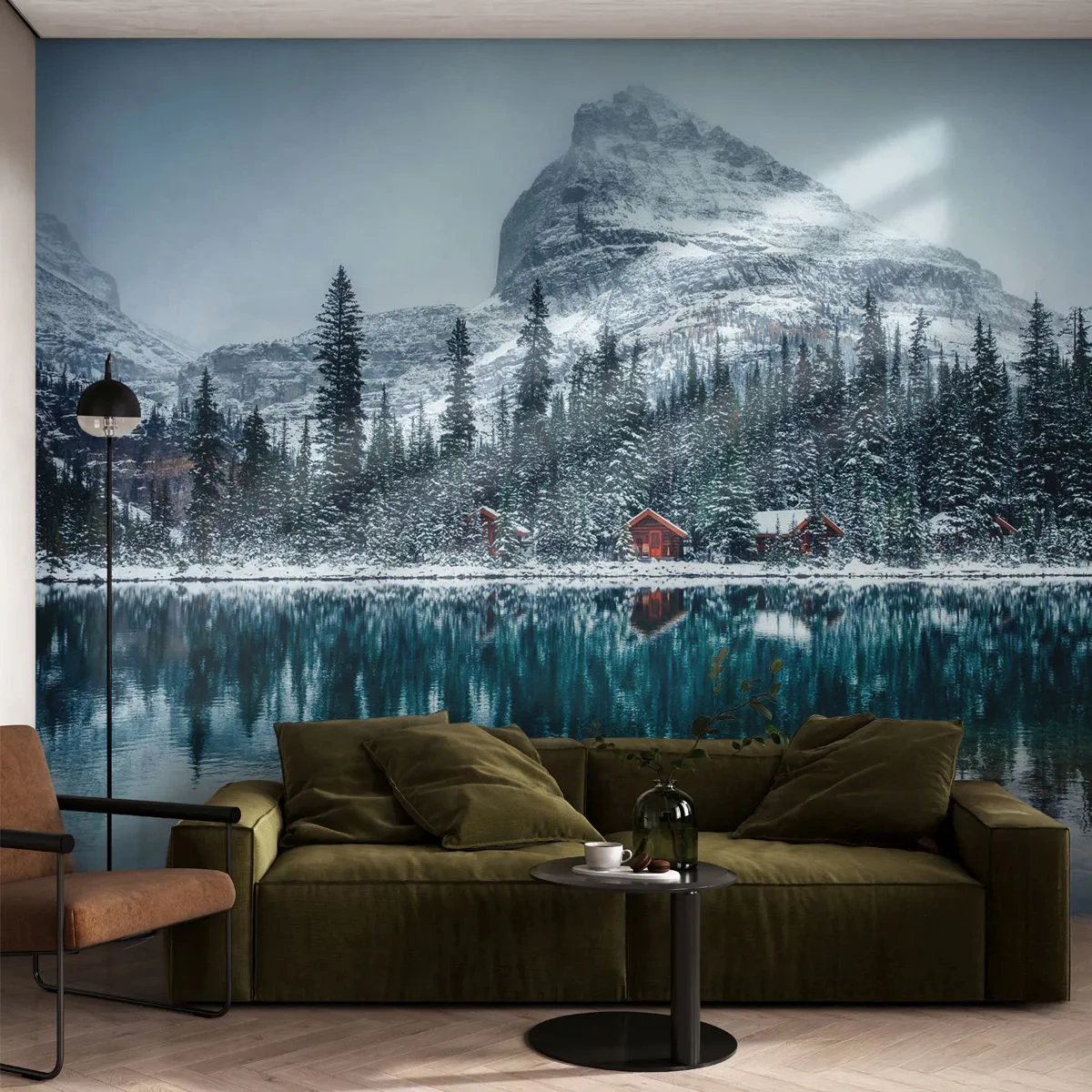 Fototapet Standard Eco - Kanadensisk tillflyktsort - Landskap, Kanada, Vinter - 150x105 cm