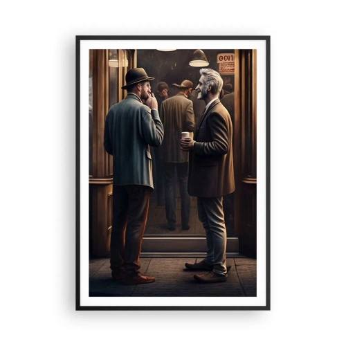 Affisch i svart ram - En bra stund på dagen - 70x100 cm