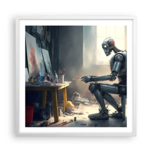 Affisch i vit ram - Den skapande handlingen - 60x60 cm