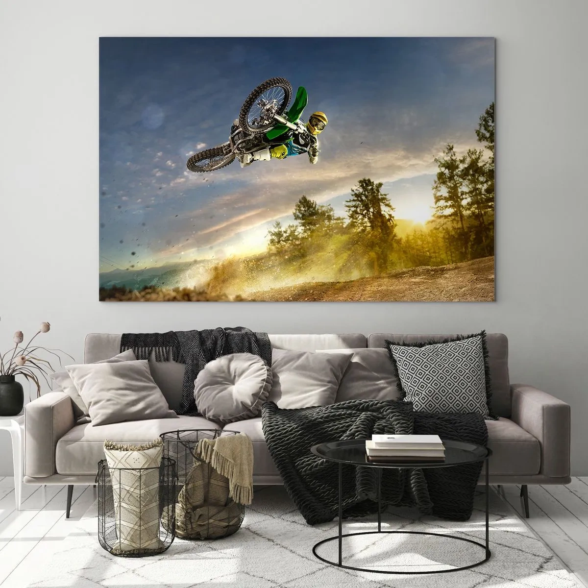 Glastavla - Bild på glas - Koppla in emotioner! - 100x70 cm