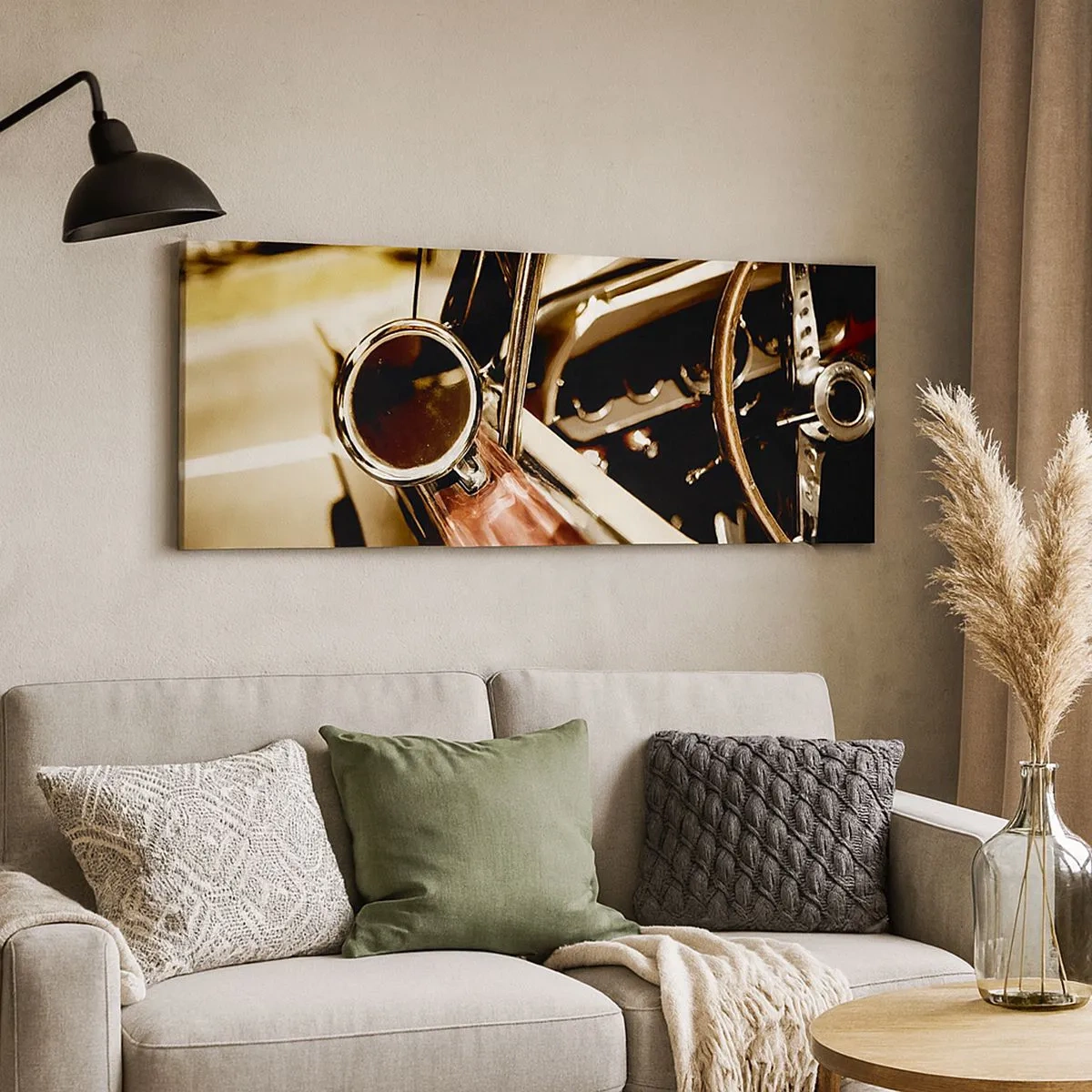 Canvastavla - Bild på duk - En bil med själ - 100x40 cm