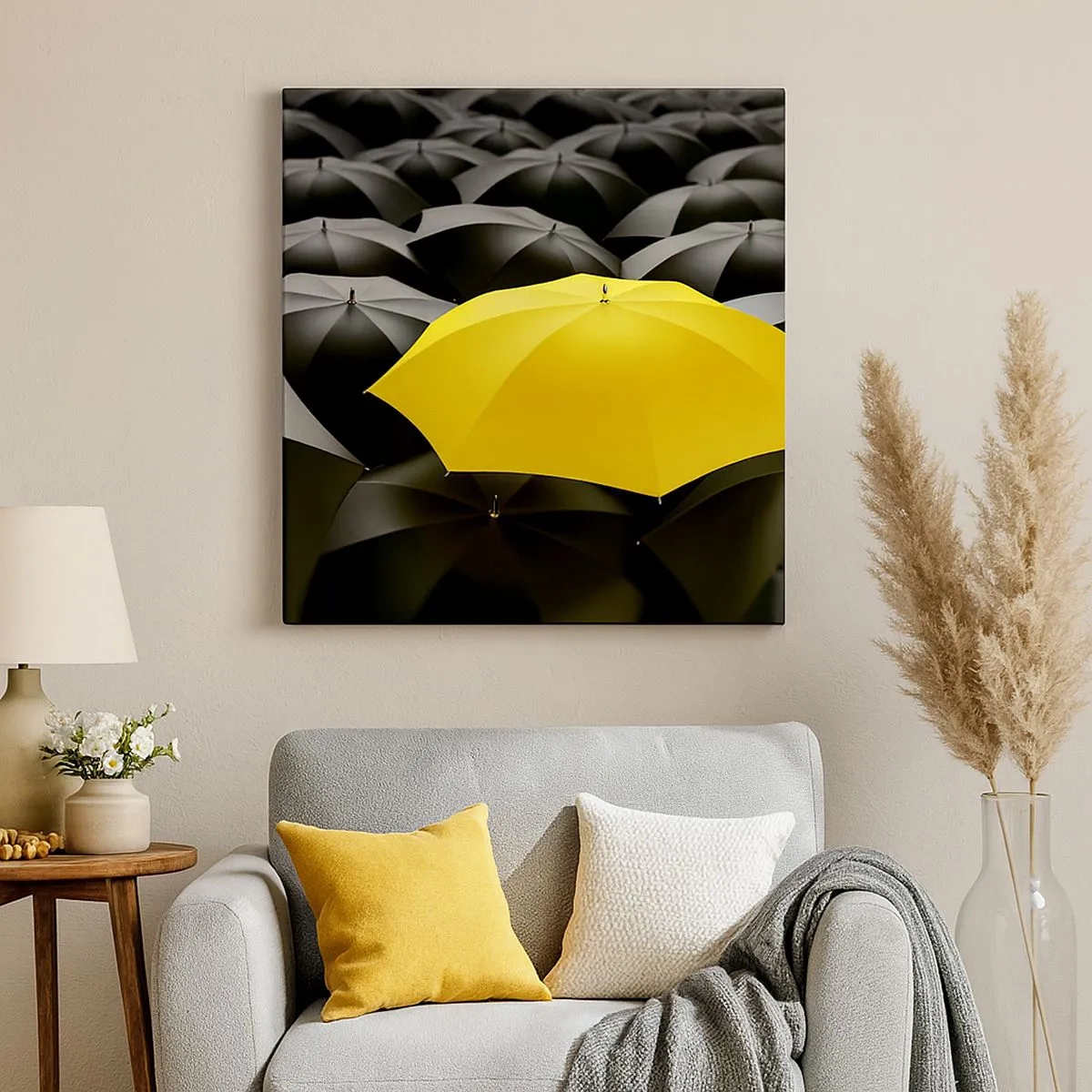 Canvastavla - Bild på duk - Farväl sorgen - 30x30 cm