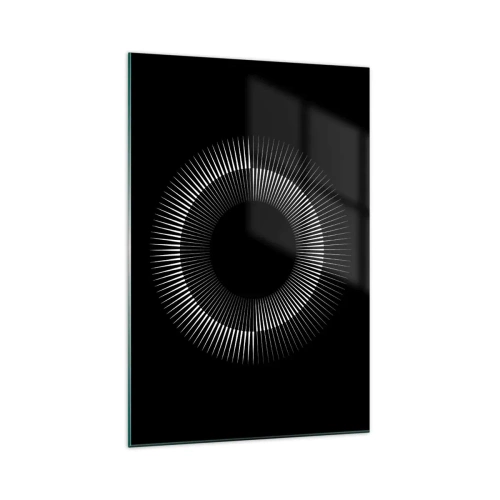 Glastavla - Bild på glas - Svart sol - 70x100 cm
