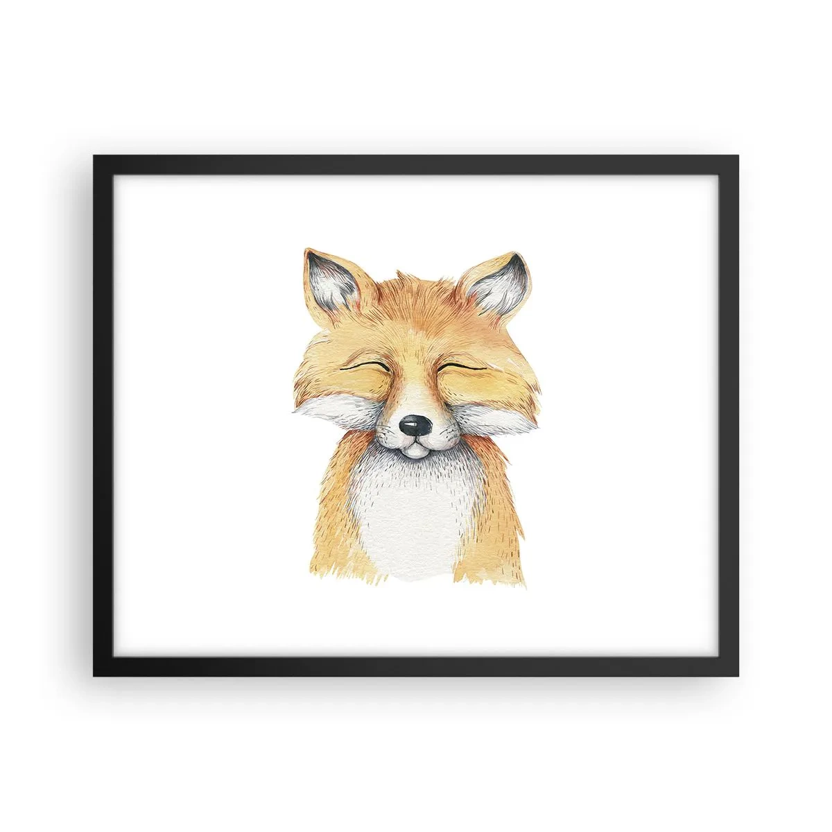 Affisch i svart ram - Rävens humör - 50x40 cm