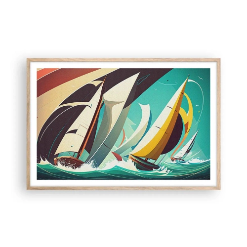 Affisch i ram av ljusek - Icke rädda för elementen - 91x61 cm