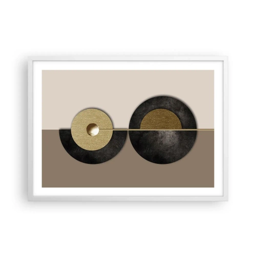 Affisch i vit ram - Variationer runt en cirkel - 70x50 cm