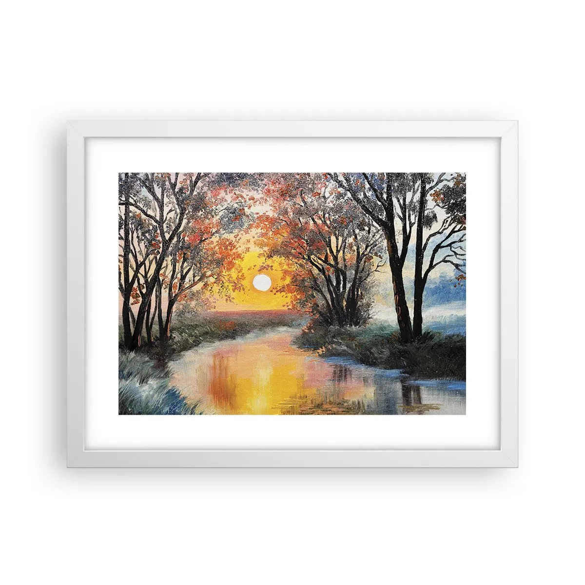 Affisch i vit ram - Höststämning - 40x30 cm