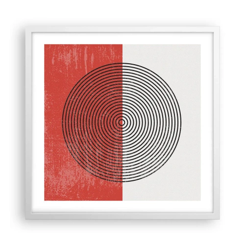 Affisch i vit ram - Mitt i prick - 50x50 cm