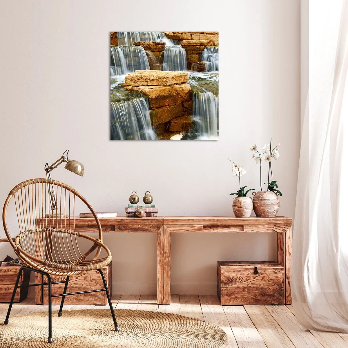 Canvastavla - Bild på duk - Trappan till himlen - 60x60 cm