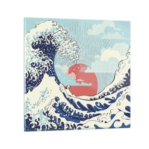 Glastavla - Bild på glas - Ur japanska inspirationer - 30x30 cm