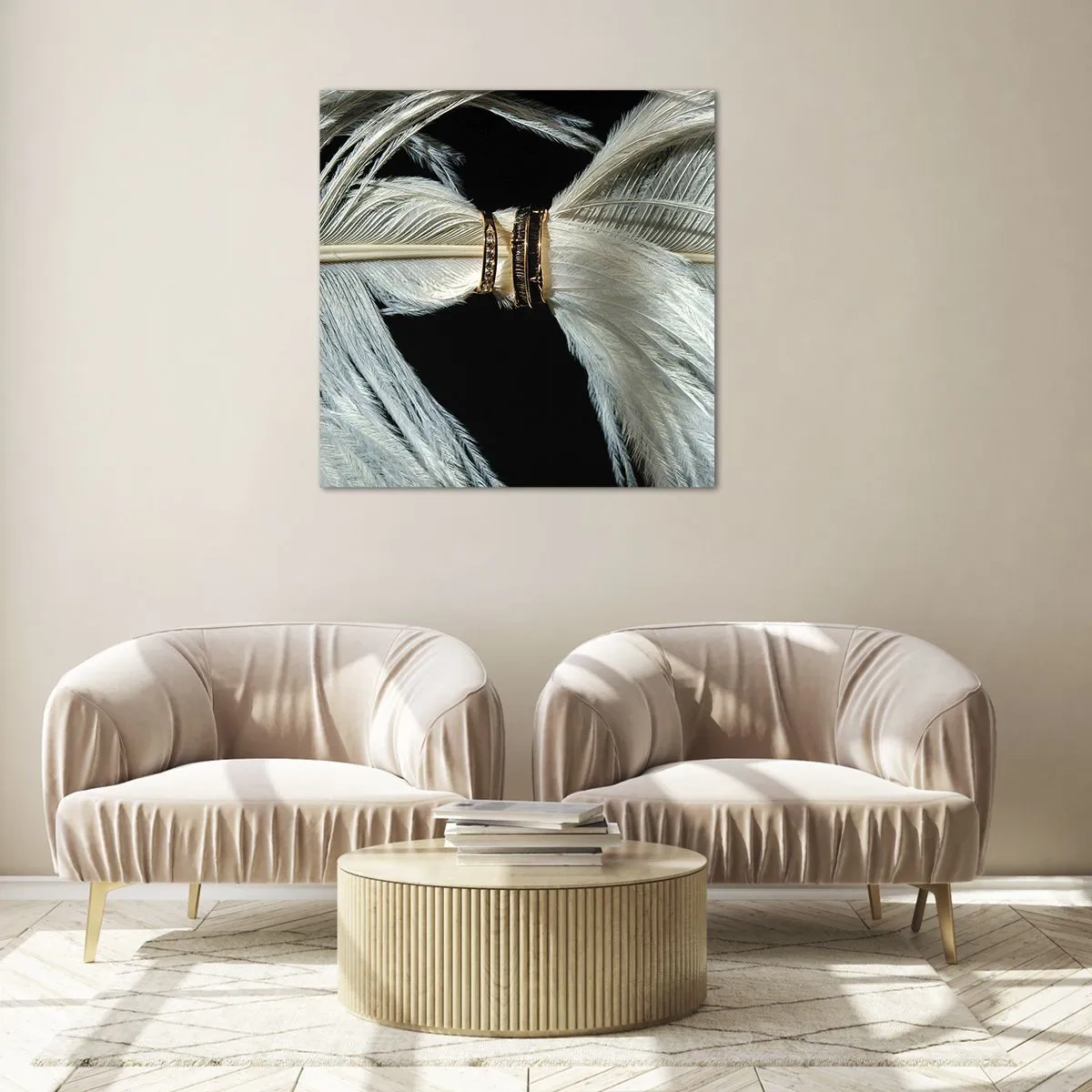 Glastavla - Bild på glas - ...och jag lämnar inte dig… - 40x40 cm