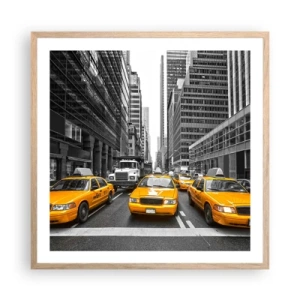 Affisch i ram av ljusek - Vi färgar denna stad - 60x60 cm