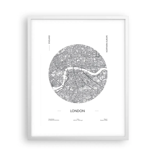 Affisch i vit ram - Londons anatomi - 40x50 cm
