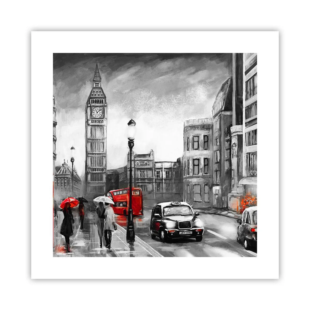 Affisch - Inte alls en grå stad - 40x40 cm