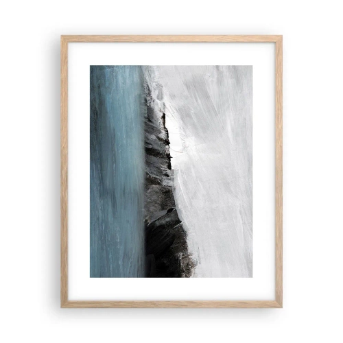 Affisch i ram av ljusek - Vatten - jord: en krock mellan elementen - 40x50 cm