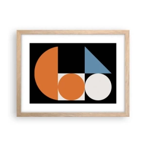 Affisch i ram av ljusek - Geometriska figurer - 40x30 cm