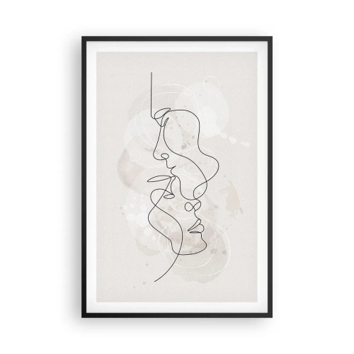 Affisch i svart ram - Tilltrasslade i famn - 61x91 cm