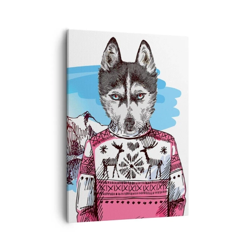 Canvastavla - Bild på duk - Varg i fårskinn - 50x70 cm