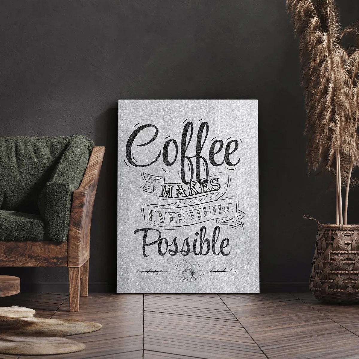 Canvastavla - Bild på duk - Hur inte älska kaffe - 50x70 cm