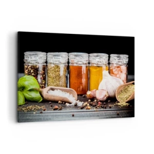 Canvastavla - Bild på duk - Så att livet har smak - 100x70 cm