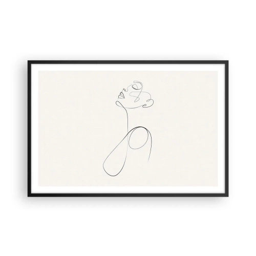 Affisch i svart ram - Förvirrad i drömmarna - 91x61 cm