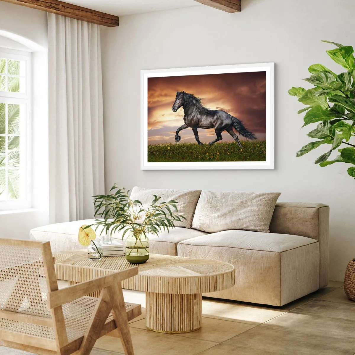 Affisch i vit ram - Svarta prinsen - 100x70 cm
