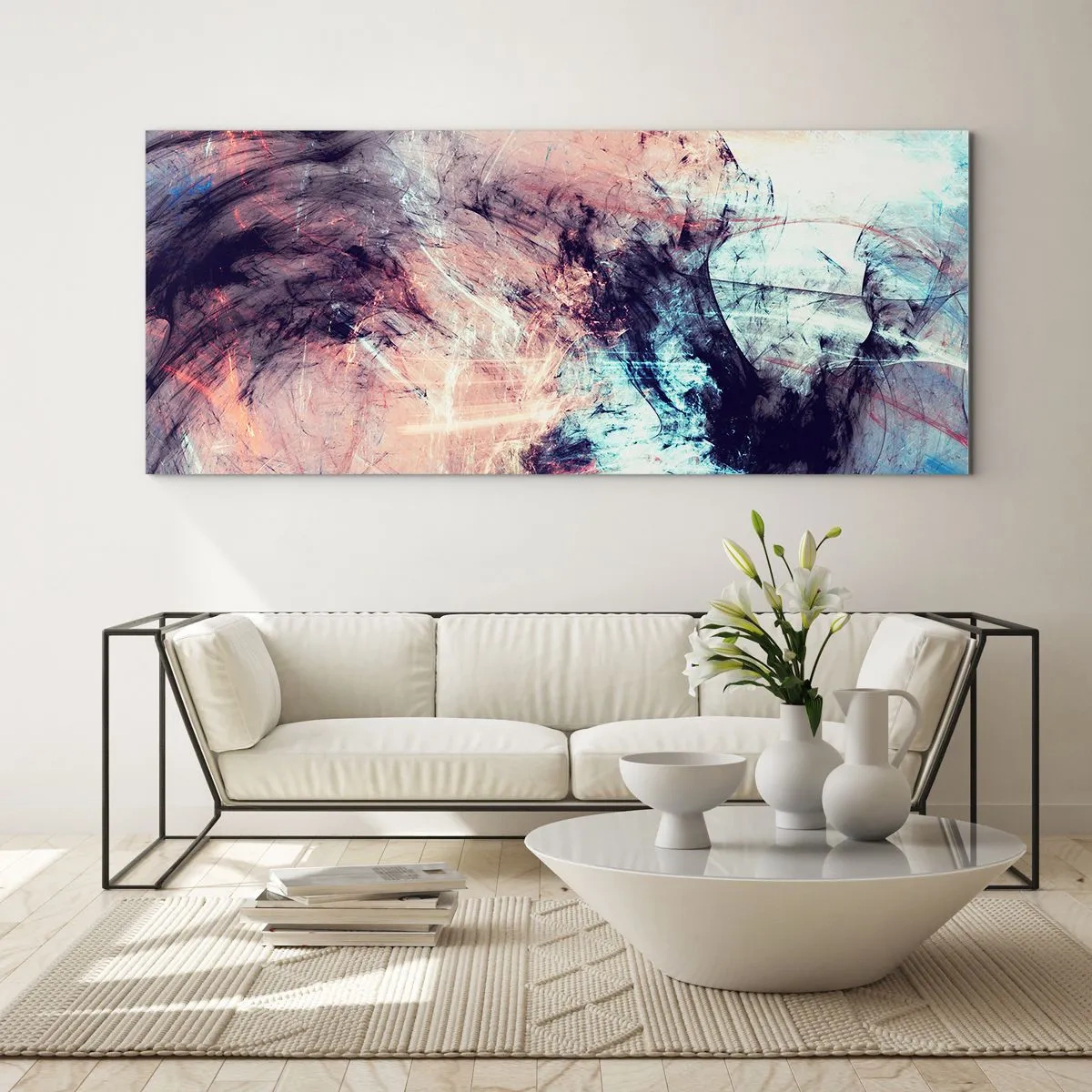 Glastavla - Bild på glas - Känn vinden - 140x50 cm