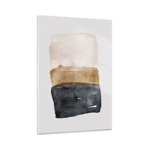 Glastavla - Bild på glas - Komposition av jordens färger - 50x70 cm