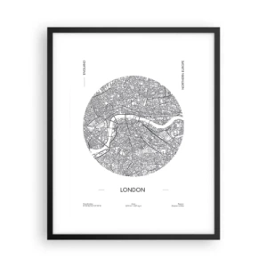 Affisch i svart ram - Londons anatomi - 40x50 cm