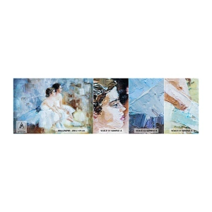 Provbit av självhäftande fototapet Deluxe Sticker - Unga svanars vilopaus - Ballerina, Dansa, Balett - 100x30 cm