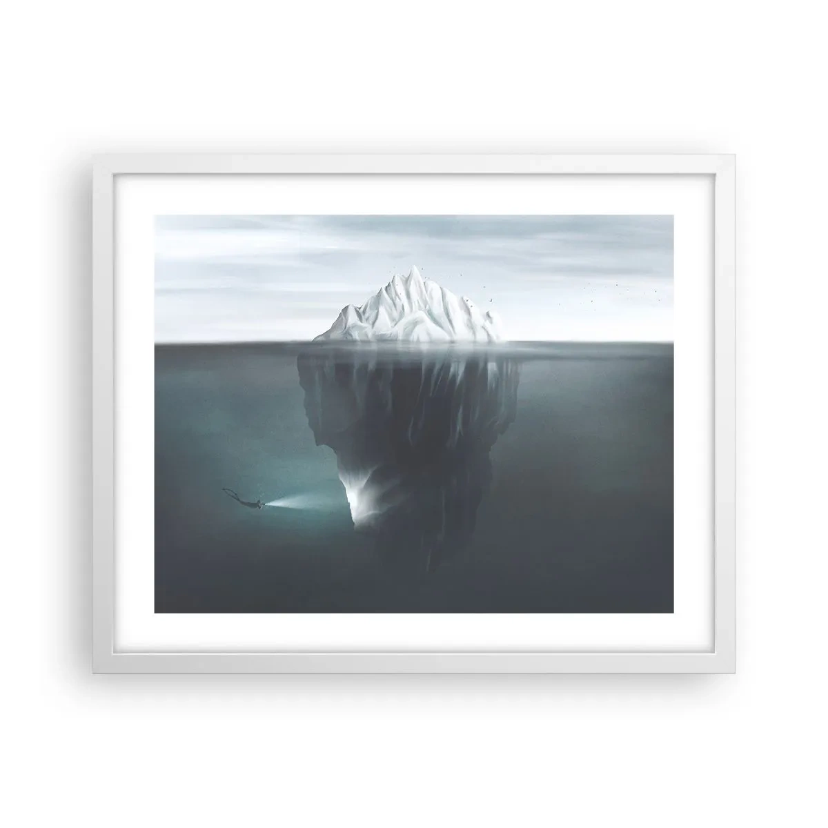 Affisch i vit ram - Undervattensmysterium - 50x40 cm