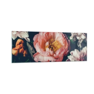 Glastavla - Bild på glas - Med barockprakt - 140x50 cm