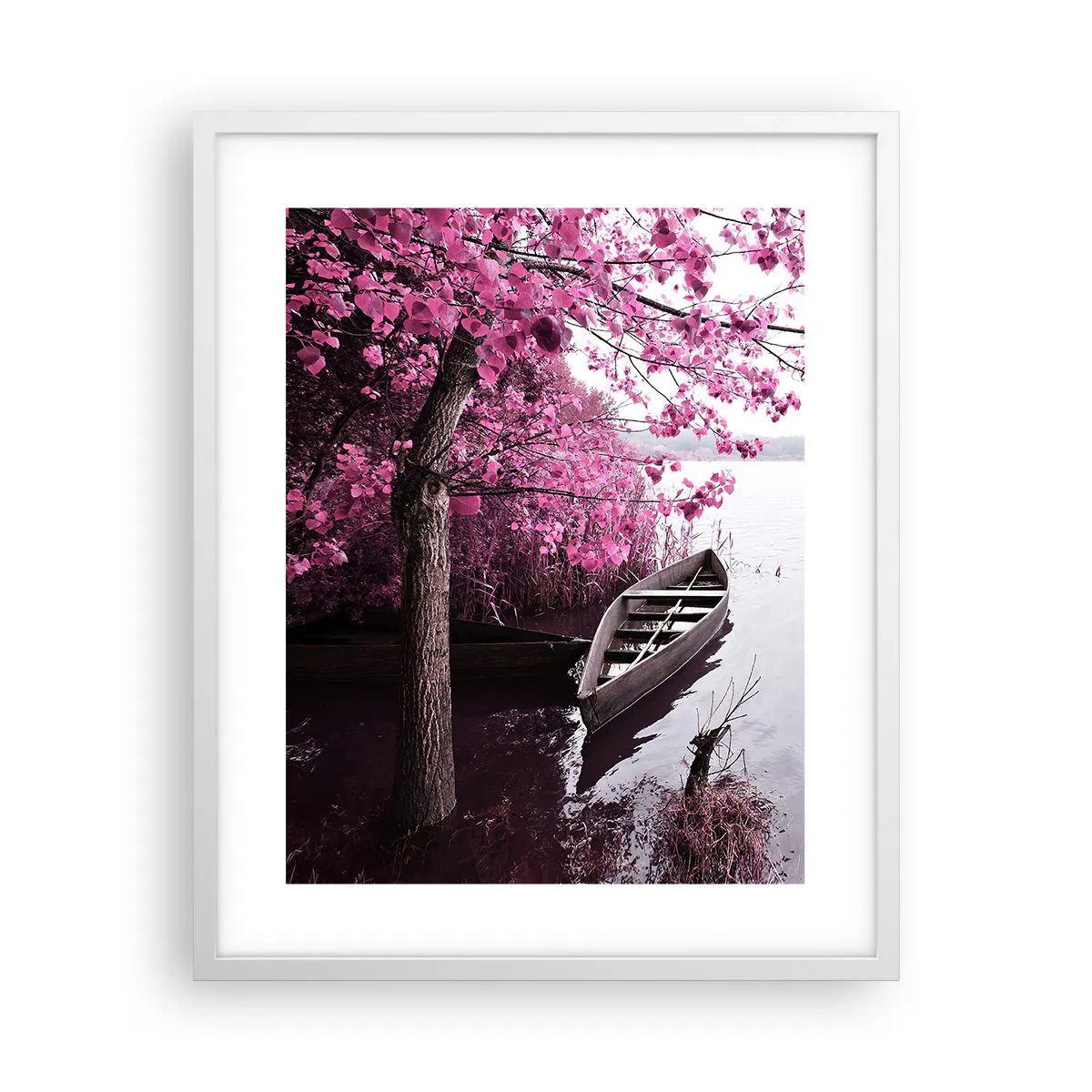 Affisch i vit ram - I rosa tystnad - 40x50 cm