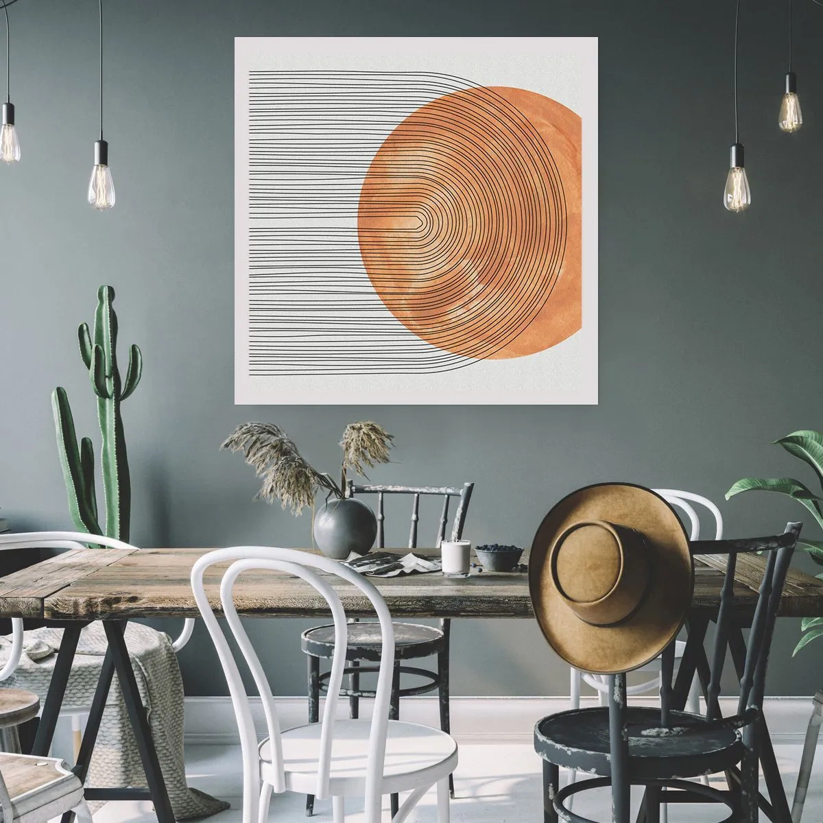 Affisch - En solig komposition - 60x60 cm