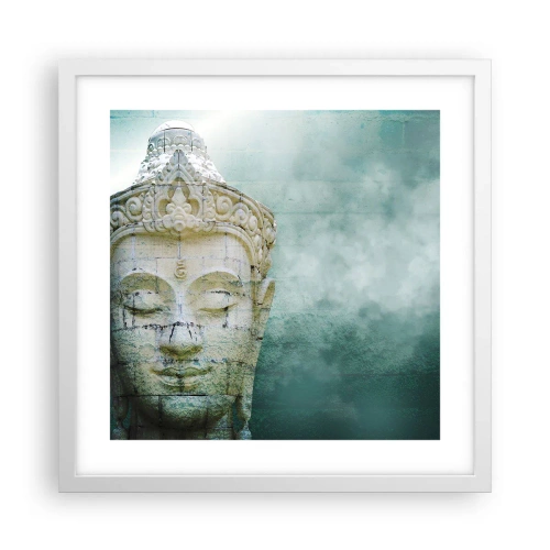 Affisch i vit ram - På jakt efter ljus - 40x40 cm