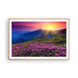 Affisch i ram av ljusek - … Bergtallen doftar och örterna luktar runt omkring - 91x61 cm