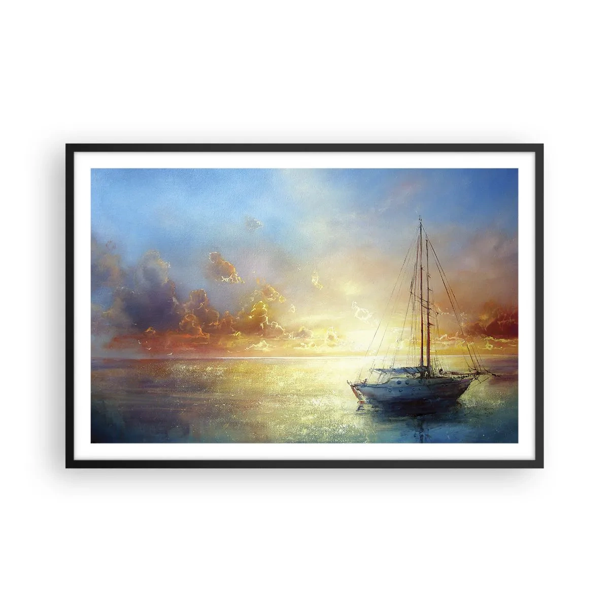 Affisch i svart ram - I guldviken - 91x61 cm