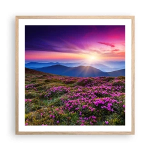 Affisch i ram av ljusek - Doftande örter - 60x60 cm