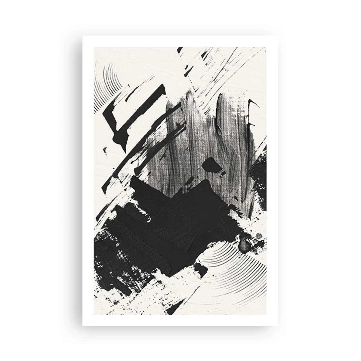 Affisch - Abstraktion - uttrycket av svart - 61x91 cm