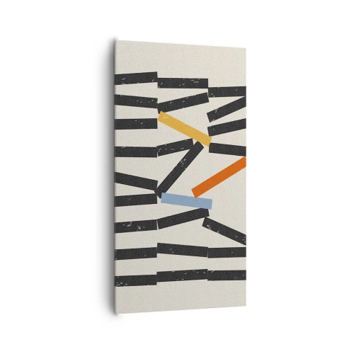Canvastavla - Bild på duk - Domino - komposition - 65x120 cm