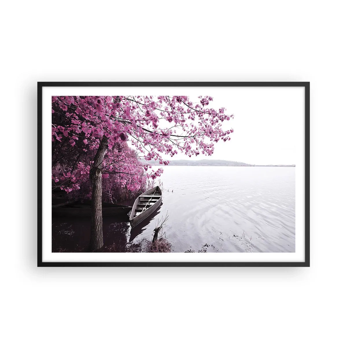 Affisch i svart ram - I rosa tystnad - 91x61 cm