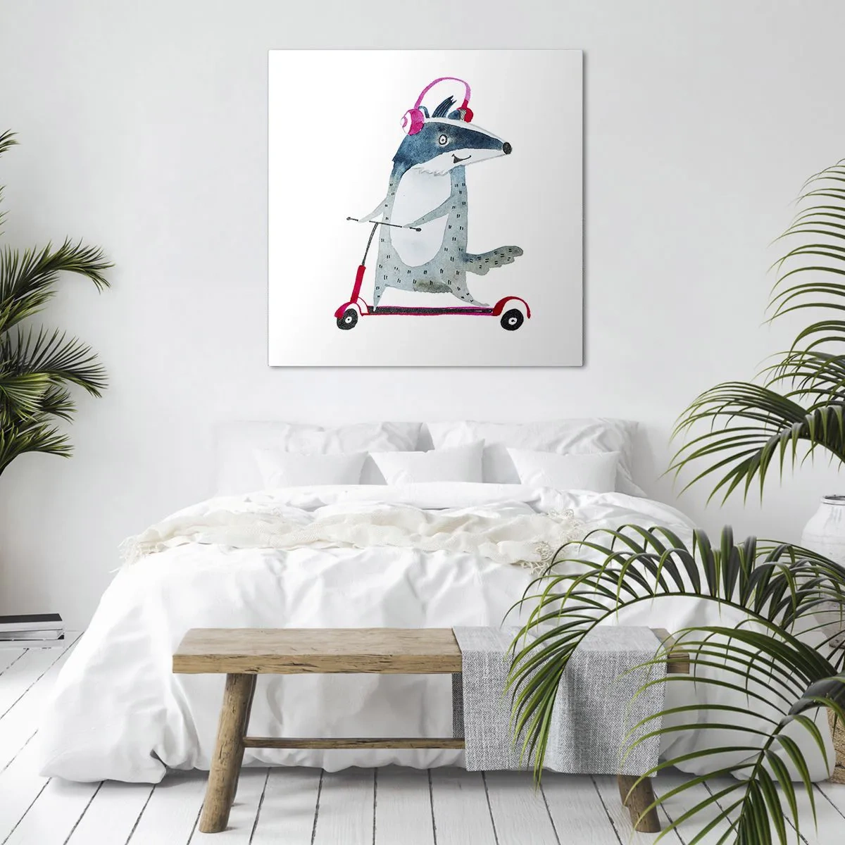 Canvastavla - Bild på duk - Grävlingens glädje - 50x50 cm