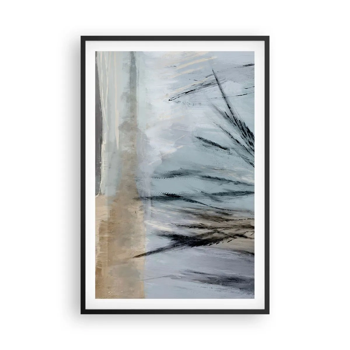Affisch i svart ram - Vinterfält - 61x91 cm
