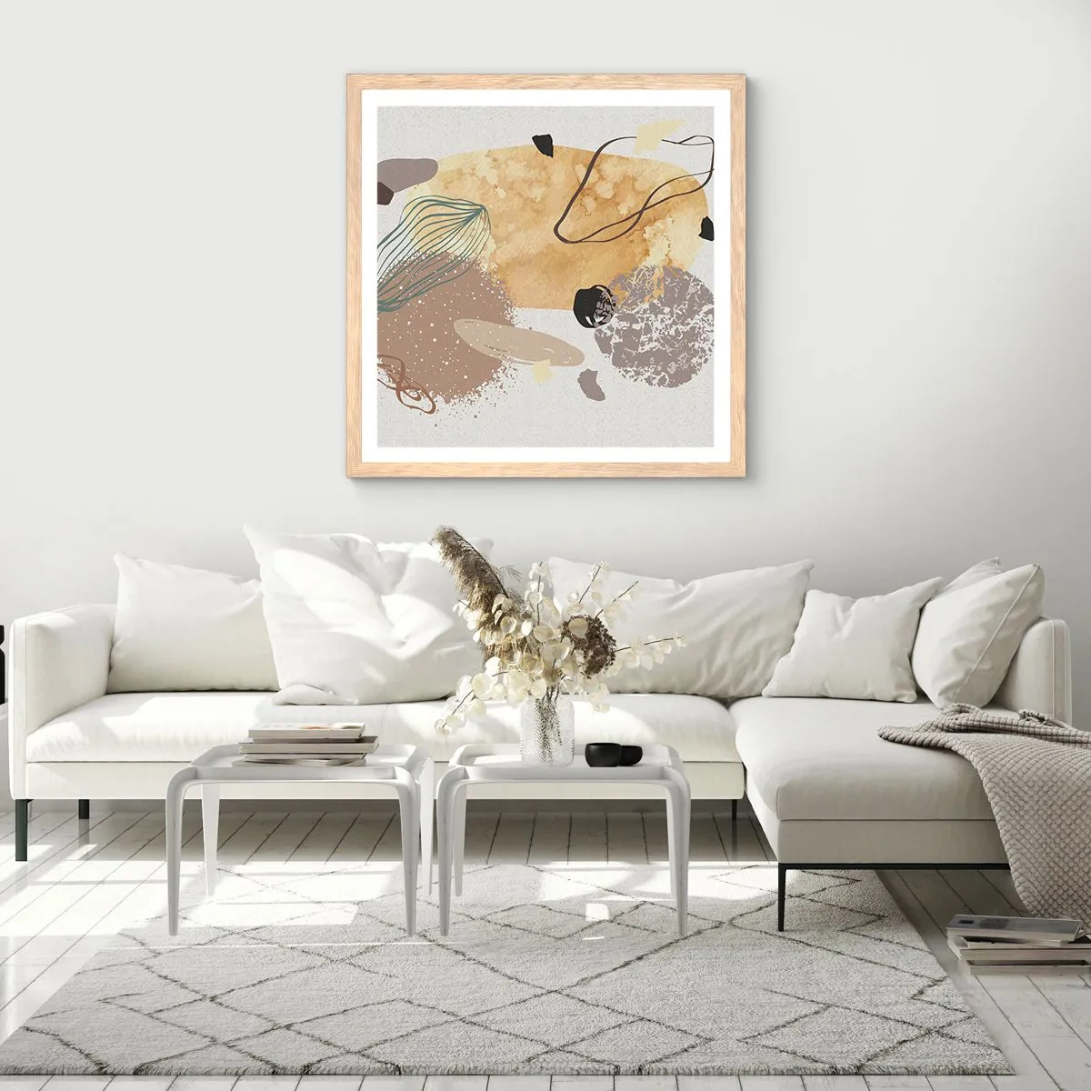 Affisch i ram av ljusek - Olika former - 60x60 cm