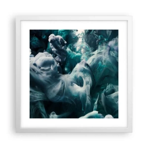 Affisch i vit ram - Färg i rörelse - 40x40 cm