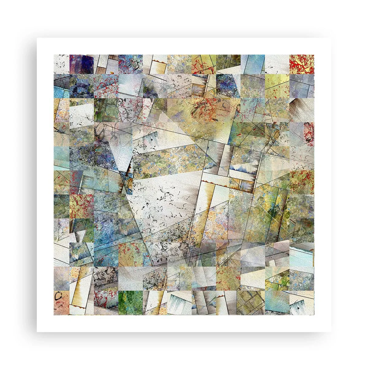 Affisch - Geometrisk omblandning - 60x60 cm
