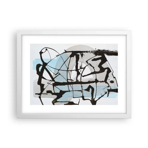 Affisch i vit ram - Blått trots allt - 40x30 cm